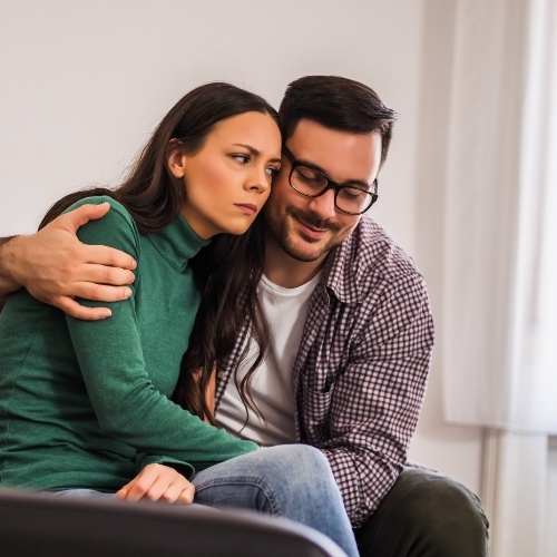 Trauma therapy in Alderley Couple supporting eachother
